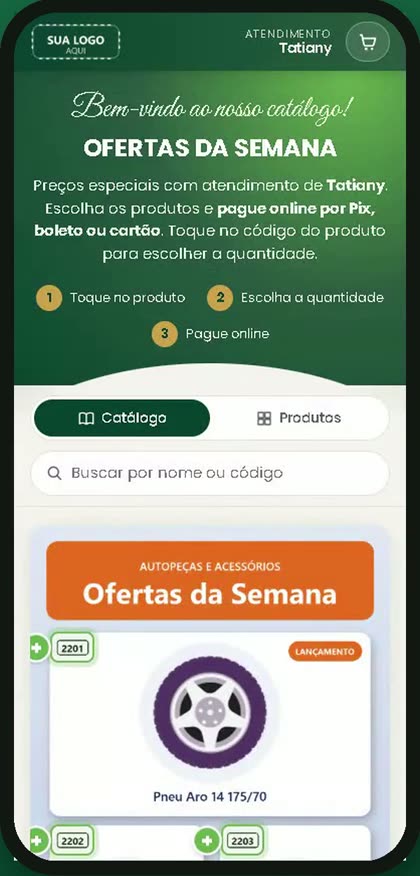 Exemplo de catálogo para autopeças