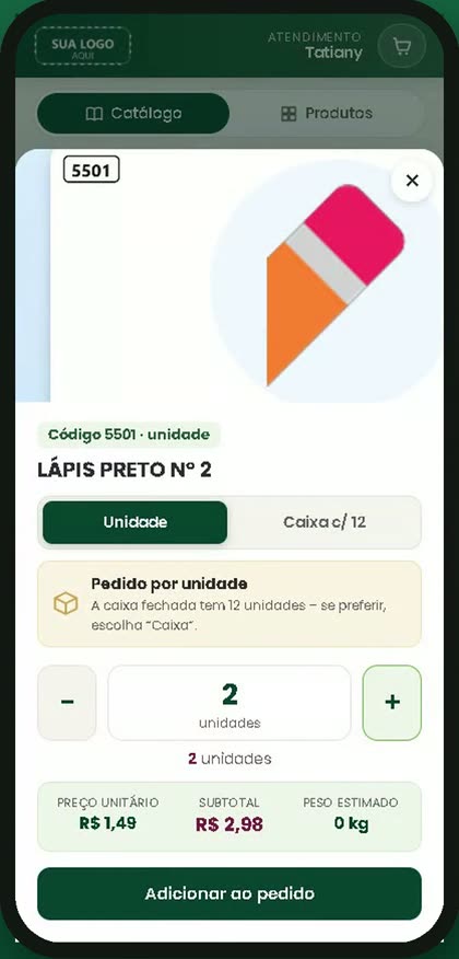Exemplo de catálogo para construção
